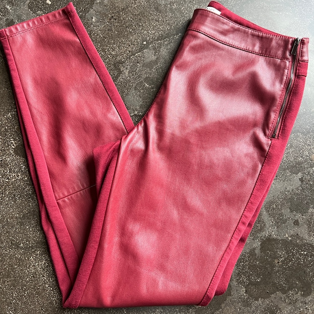 White House Black Market Faux Leather Pants - Size 8